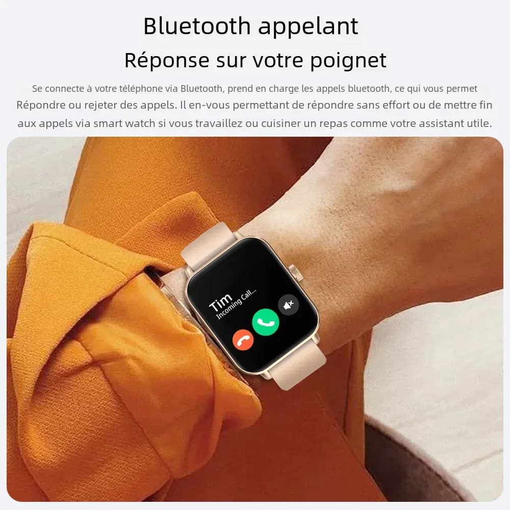 COLMI P81 appel vocal montre intelligente Ultra 1.9 pouces écran 24H moniteur de santé plus de 100 Modes sportifs, Bluetooth Smartwatch hommes femmes – photo 3