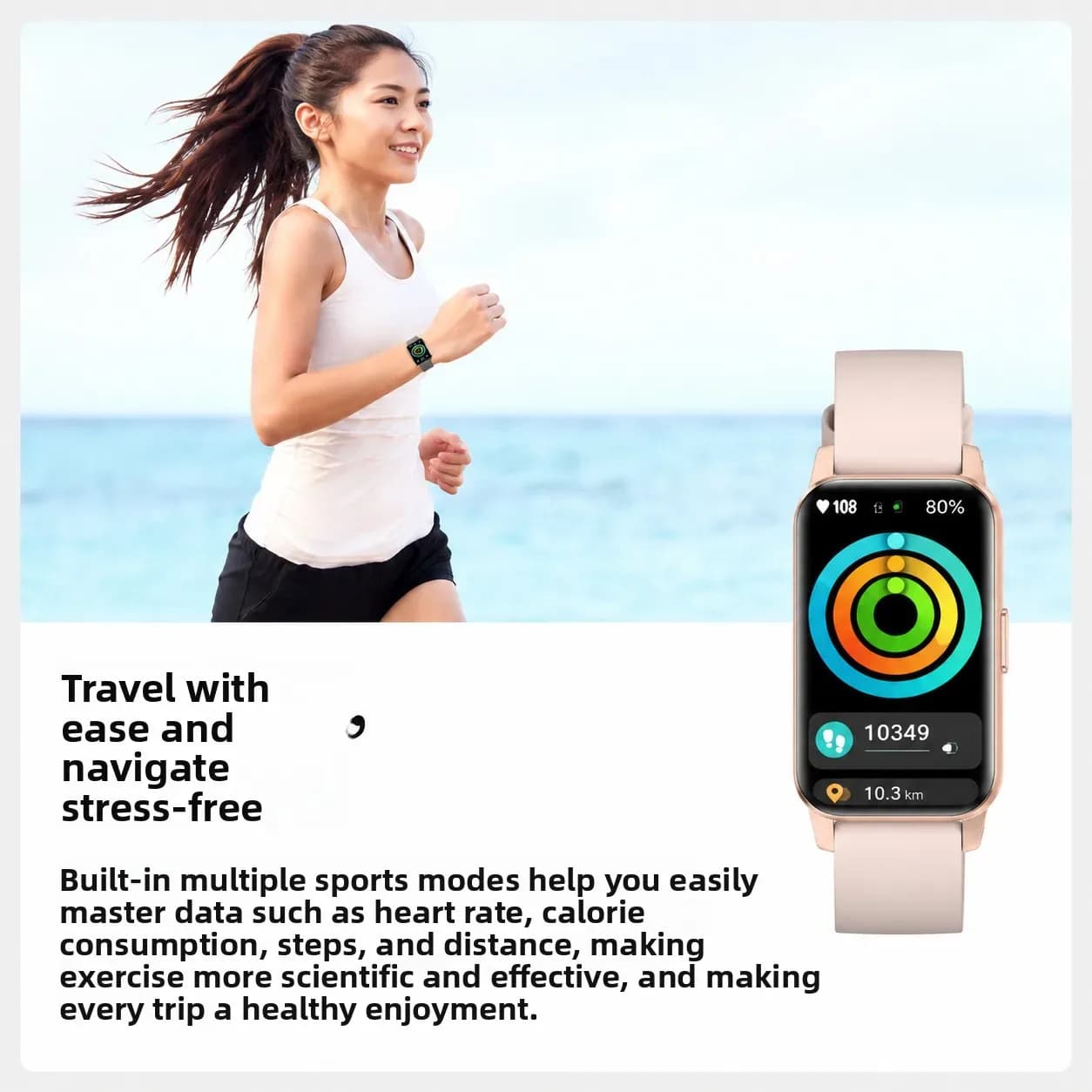 Montre intelligente de sport 2026 avec moniteur cardiaque, étanche pour hommes et femmes, compatible Android et iOS – photo 7
