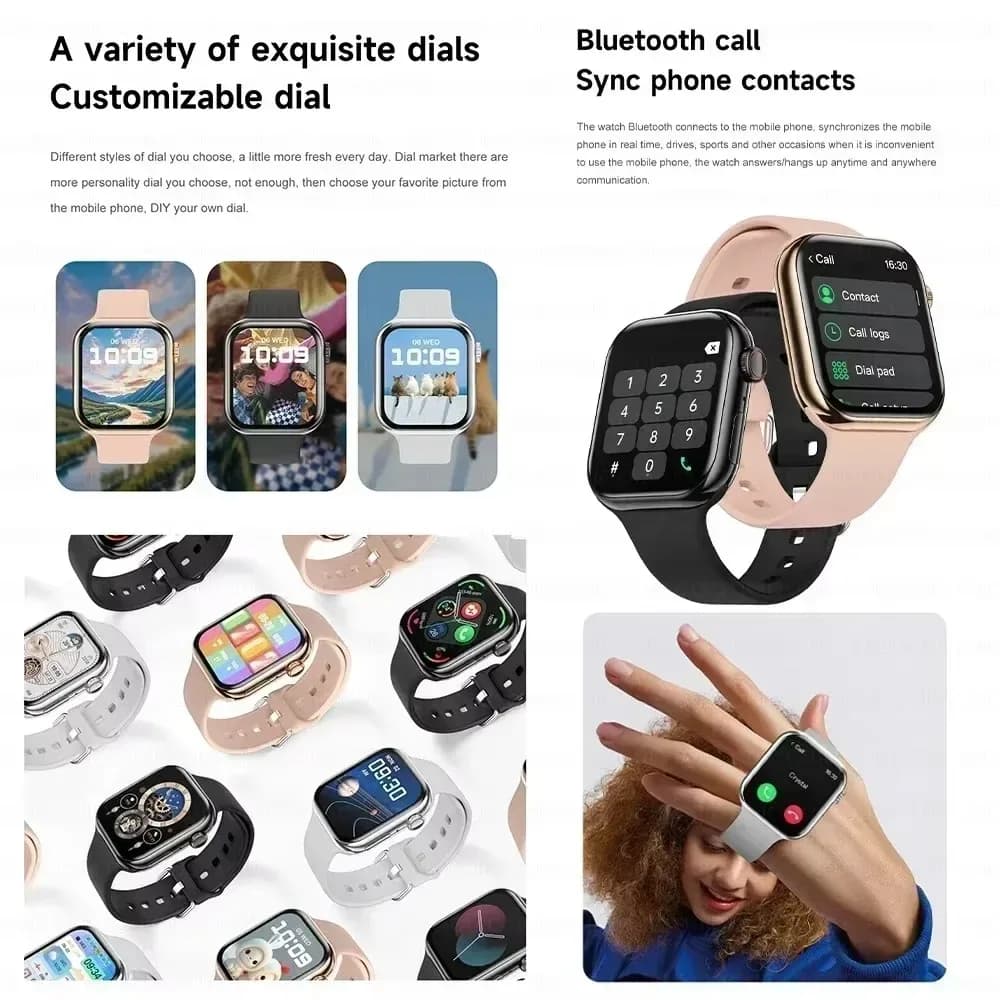 Montre connectée GPS 2026 Série 10 avec mémoire, musique, vidéo, appels Bluetooth, moniteur de fréquence cardiaque, étanche, NFC pour Apple et Android – photo 3