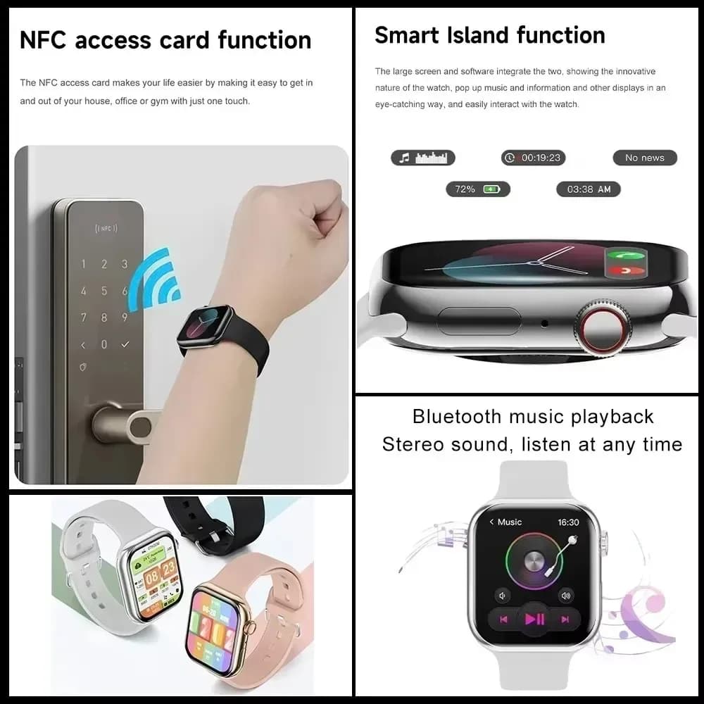Montre connectée GPS 2026 Série 10 avec mémoire, musique, vidéo, appels Bluetooth, moniteur de fréquence cardiaque, étanche, NFC pour Apple et Android – photo 6