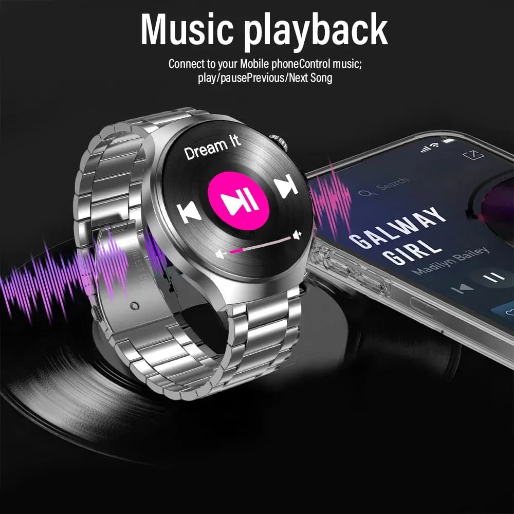G.L Wear 2025 nouvelle montre intelligente pour hommes affichage HD suivi de la santé appel Bluetooth Assistant vocal sport Smartwatch – photo 4