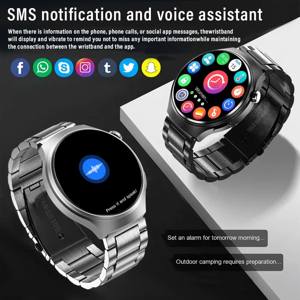 G.L Wear 2025 nouvelle montre intelligente pour hommes affichage HD suivi de la santé appel Bluetooth Assistant vocal sport Smartwatch – photo 6