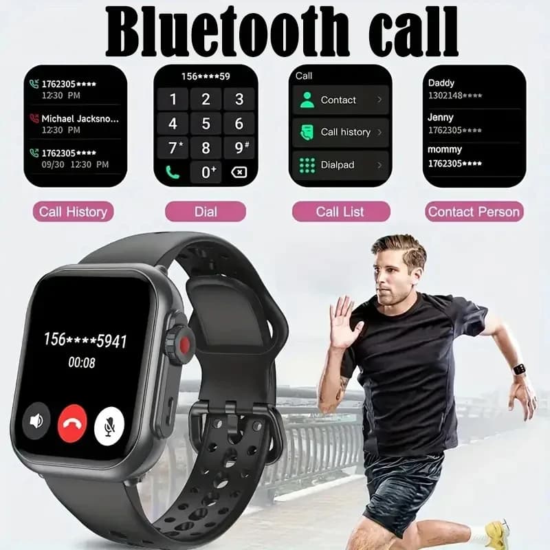 2025 nouveau pour Xiaomi montre intelligente hommes femmes 1.85 pouces HD AMOLED plein écran tactile IP68 étanche Bluetooth appel SmartWatch homme – photo 2