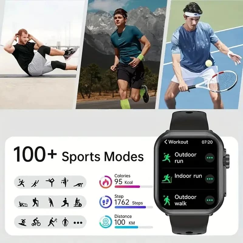 2025 nouveau pour Xiaomi montre intelligente hommes femmes 1.85 pouces HD AMOLED plein écran tactile IP68 étanche Bluetooth appel SmartWatch homme – photo 5