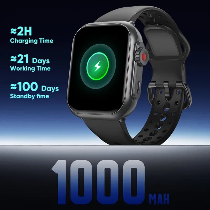 2025 nouveau pour Xiaomi montre intelligente hommes femmes 1.85 pouces HD AMOLED plein écran tactile IP68 étanche Bluetooth appel SmartWatch homme – photo 3