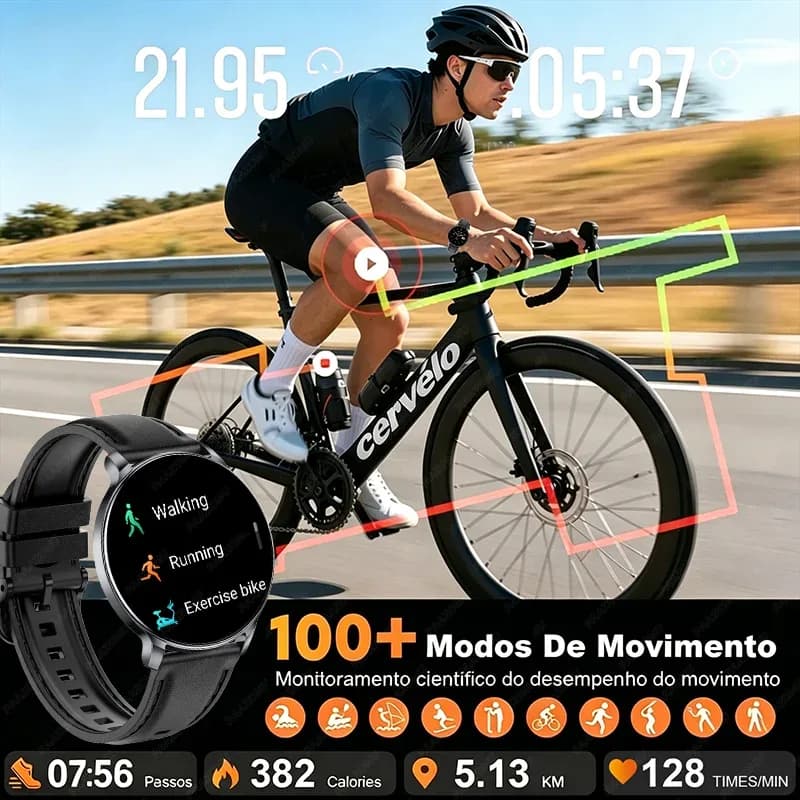Nouvelle montre connectée ultra-fine et durable pour femme 2026, écran AMOLED 1,32 pouces, sport, santé, fitness, lampe torche LED, appels Bluetooth – photo 6