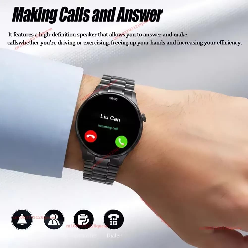 Nouvelle montre intelligente 2026 pour hommes, écran AMOLED HD, GPS, suivi de mouvement, fréquence cardiaque, appels Bluetooth, montre intelligente étanche, compatible Android et iOS, Ht30 – photo 2