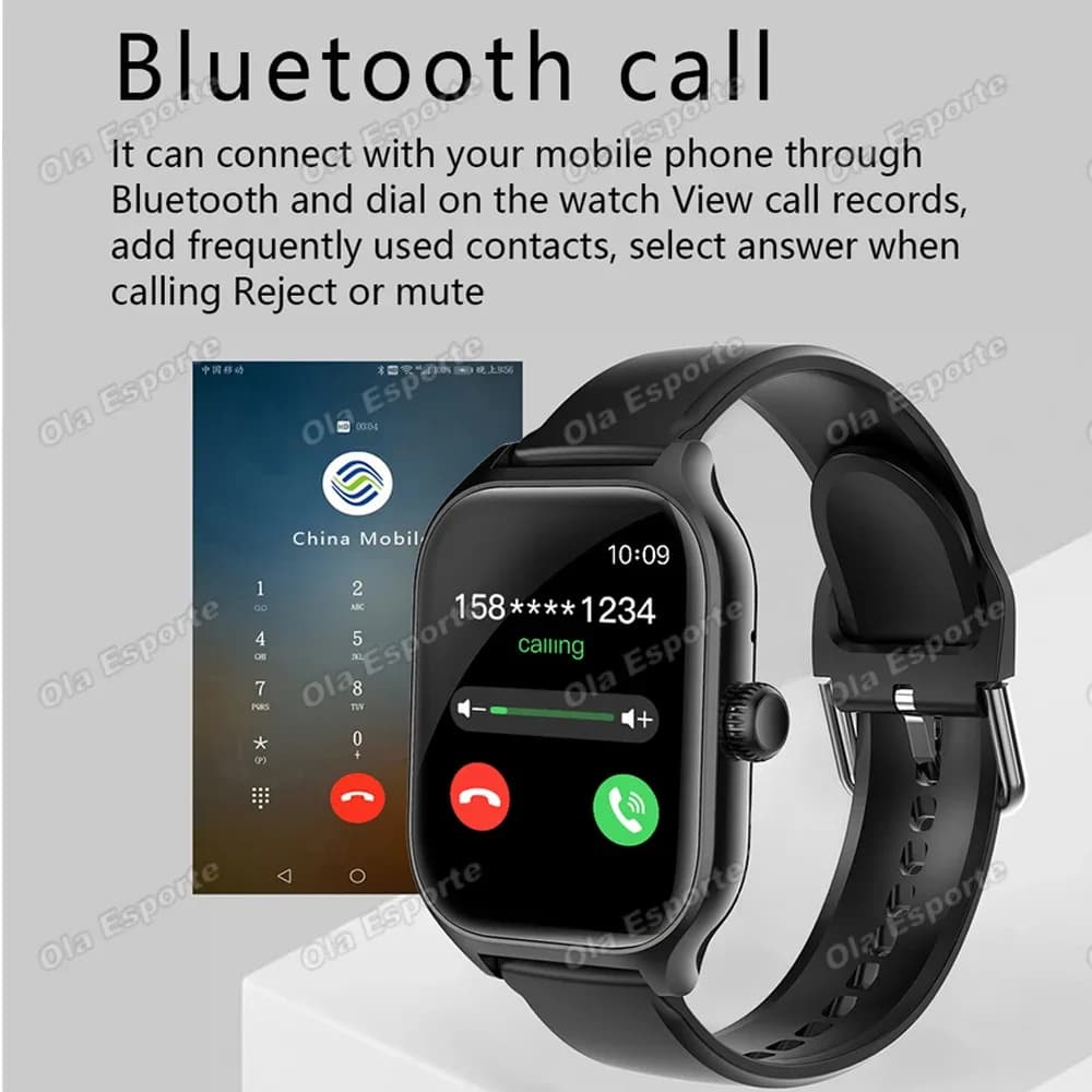 Nouvelle Montre Connectée 2026 pour Homme et Femme – Cadeau Idéal – Suivi Fréquence Cardiaque, Oxygène Sanguin, ECG – Montre de Sport et Fitness Électronique avec Appel Bluetooth – Smartwatch d'Extérieur – photo 2