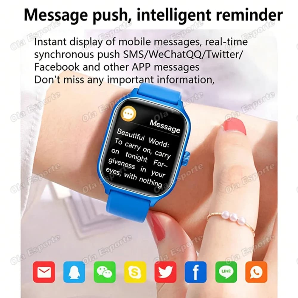 Nouvelle Montre Connectée 2026 pour Homme et Femme – Cadeau Idéal – Suivi Fréquence Cardiaque, Oxygène Sanguin, ECG – Montre de Sport et Fitness Électronique avec Appel Bluetooth – Smartwatch d'Extérieur – photo 4