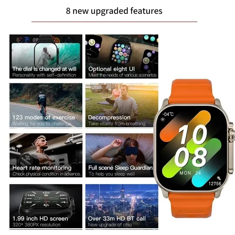 Nouvelle Montre Connectée Homme 2026 – Écran HD 2,01 Pouces, Appel Bluetooth, Suivi Santé et Fitness, Modes Multi-Sports – Compatible Android et iOS – photo 3