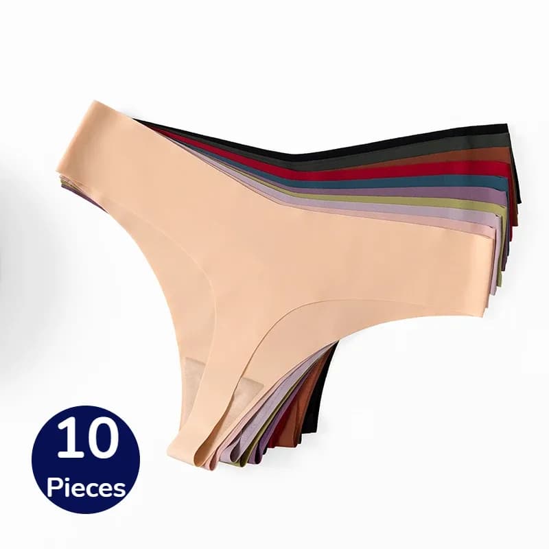 Poblador 10 pièces/ensemble culottes pour femmes mode Simple sous-vêtements sans couture tongs respirantes Lingerie Sexy confortable Sport g-strings