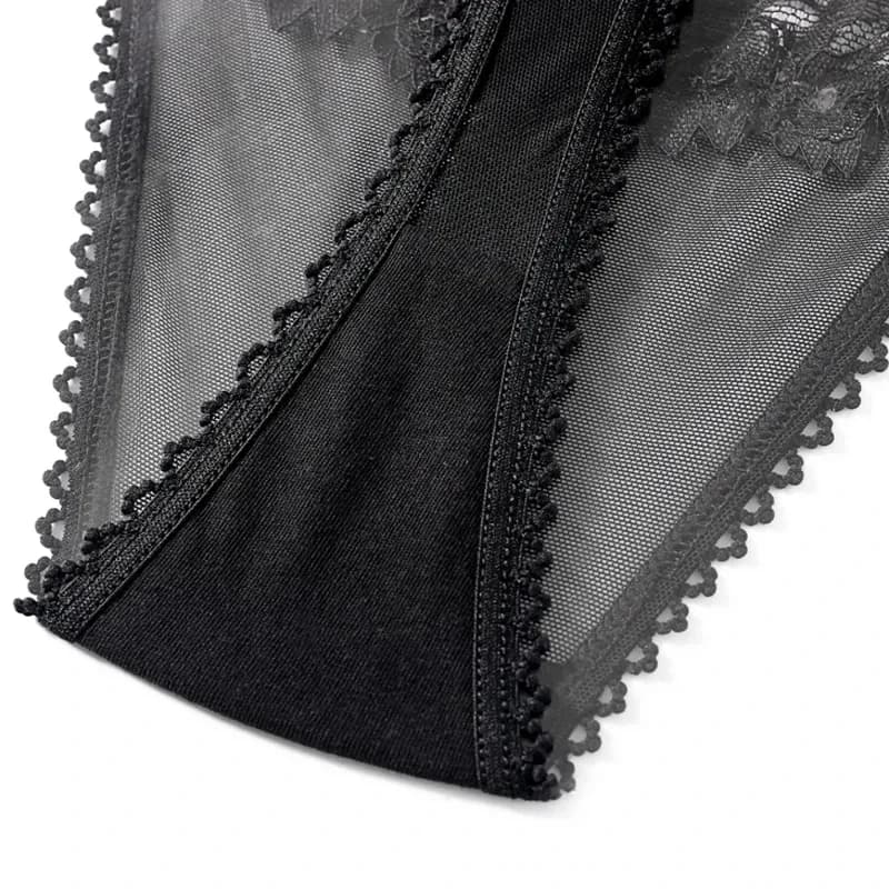 Femmes Sexy dentelle culottes taille basse sous-vêtements String femme G String Adorable Lingerie tentation Transparent intimes – photo 6