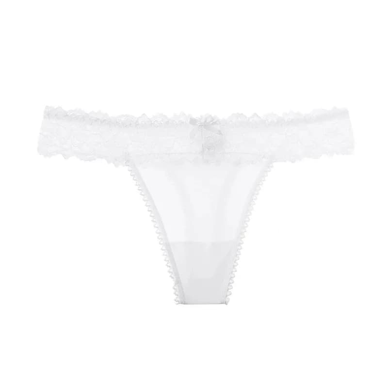 Femmes Sexy dentelle culottes taille basse sous-vêtements String femme G String Adorable Lingerie tentation Transparent intimes – photo 3