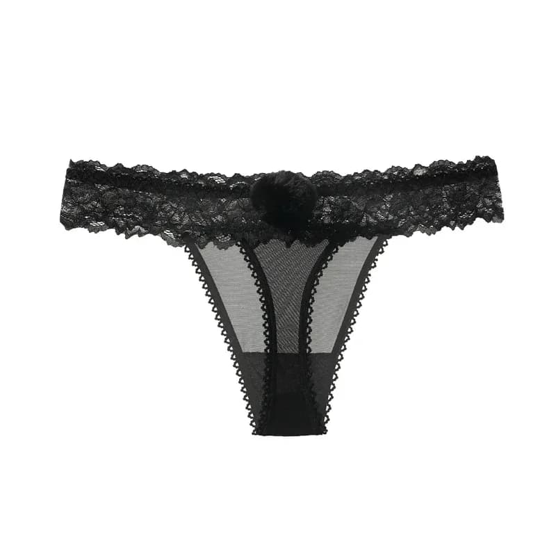 Femmes Sexy dentelle culottes taille basse sous-vêtements String femme G String Adorable Lingerie tentation Transparent intimes – photo 2