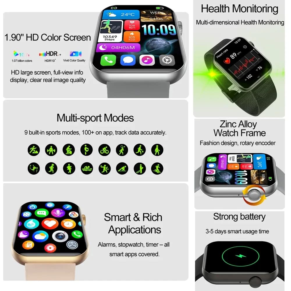 Nouvelle montre intelligente pour femmes plein écran tactile Bluetooth appel étanche montres Sport Fitness Tracker Smartwatch dame Reloj Mujer – photo 3