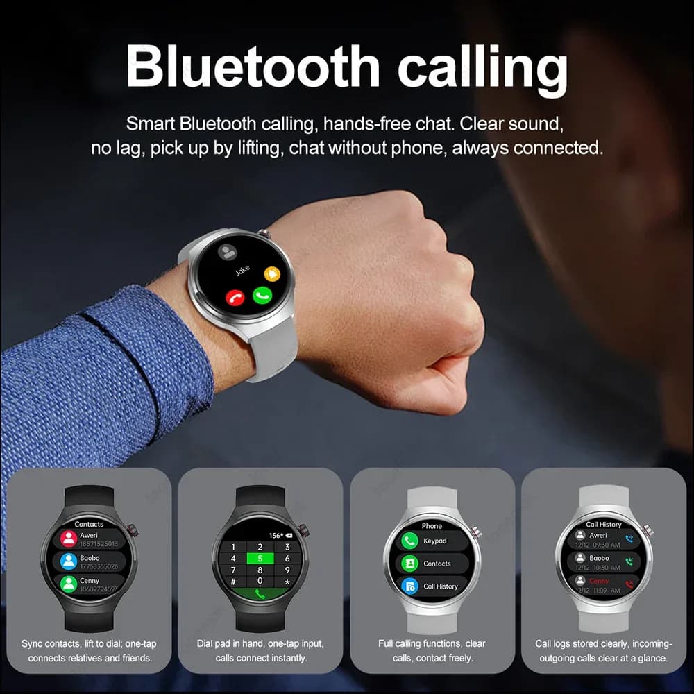 Nouvelle montre connectée 5 Pro 2026 avec GPS, NFC, écran AMOLED HD 360*360, appels Bluetooth, étanche, pour hommes, compatible Android et iOS – photo 3