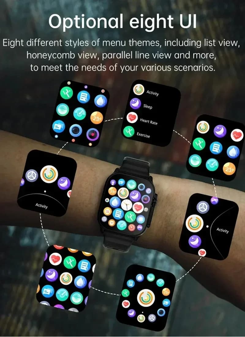 Nouvelle Montre Connectée Homme 2026 Écran HD 2,01 Pouces Appel Bluetooth Suivi Santé et Fitness Modes Multi-Sports Compatible Android iOS – photo 2