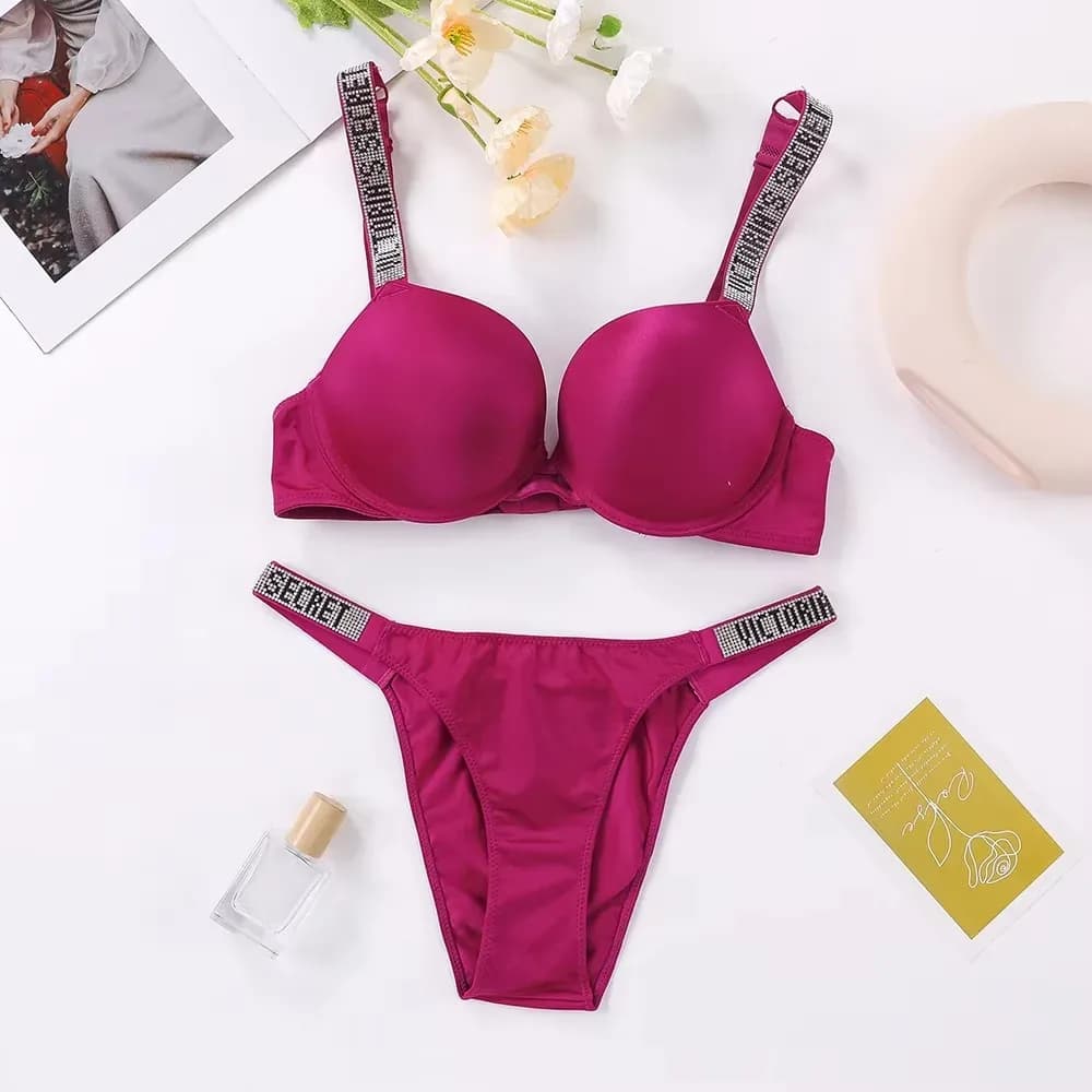 Ensemble de lingerie sexy pour femmes, respirant, doux, polyvalent, lingerie sexy en V, ensemble soutien-gorge et culotte push-up classique – photo 5