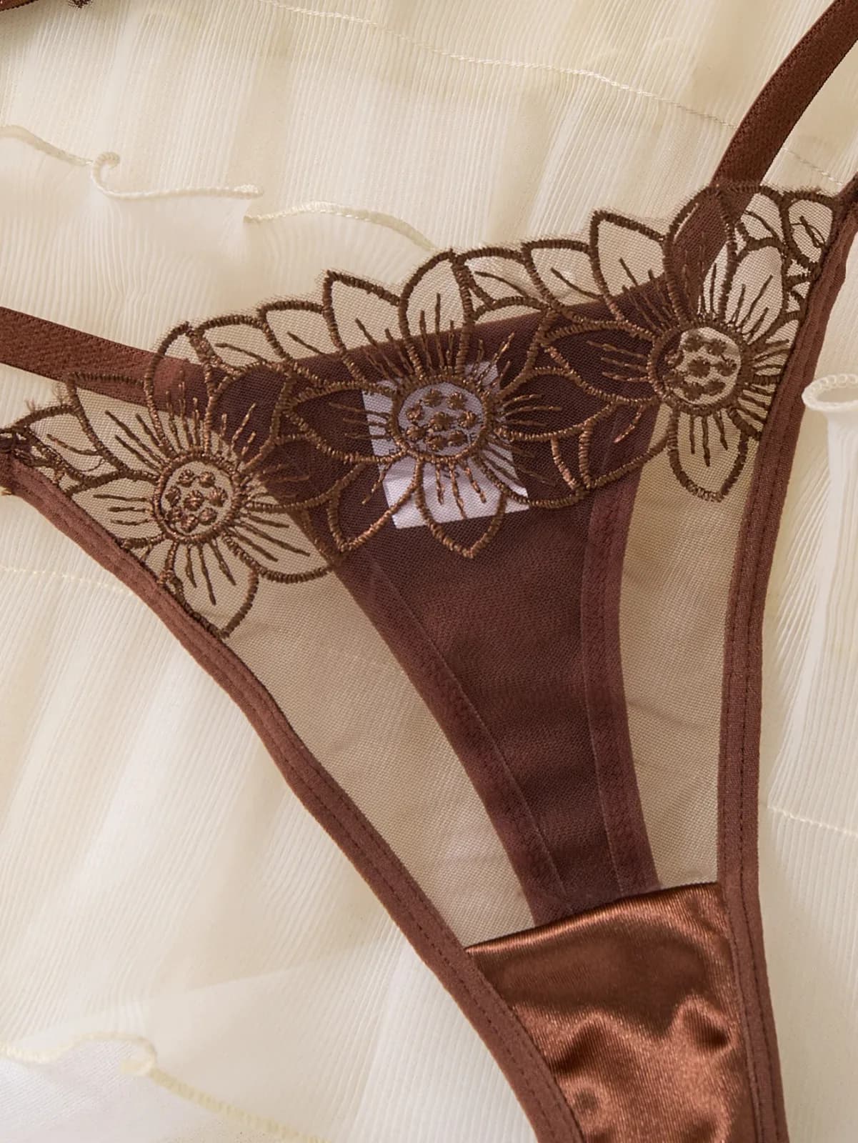Lafis Ensemble de sous-vêtements pour femmes avec broderie florale sexy et séduisante - Ensemble de soutien-gorge et de sous-vêtements deux pièces sexy séduisant ZA825126 – photo 6