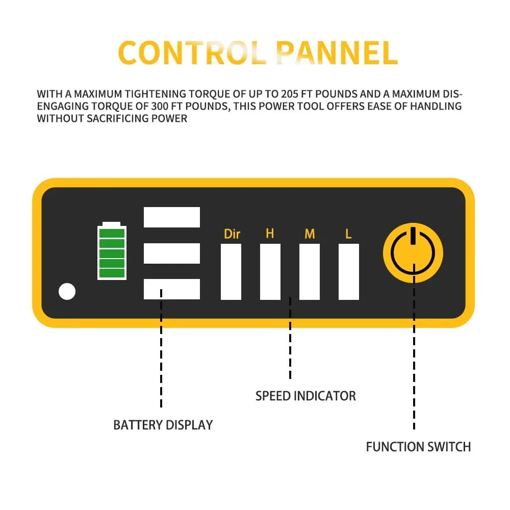 Dewalt DCF921 clé à chocs électrique sans fil sans brosse couple élevé lumière LED 406N.m outil électrique professionnel léger – photo 6