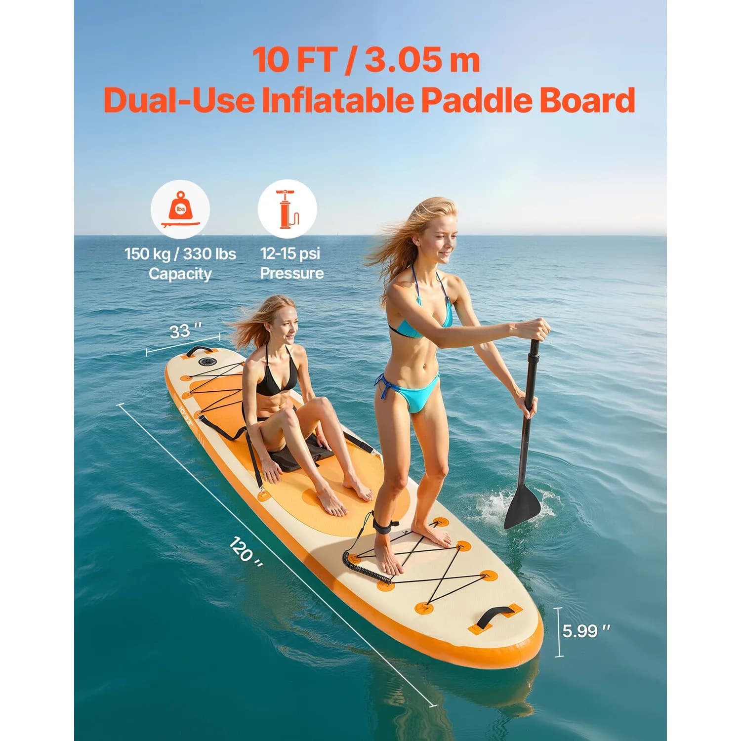 Planche à pagaie gonflable SucceBuy avec siège, planche à pagaie ultra-légère SUP, planche à pagaie debout avec accessoires pour jeunes et adultes – photo 2
