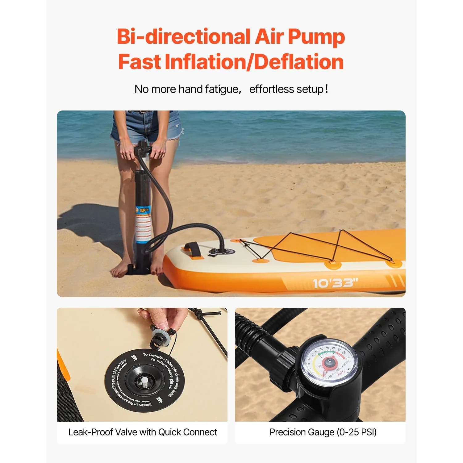 Planche à pagaie gonflable SucceBuy avec siège, planche à pagaie ultra-légère SUP, planche à pagaie debout avec accessoires pour jeunes et adultes – photo 5