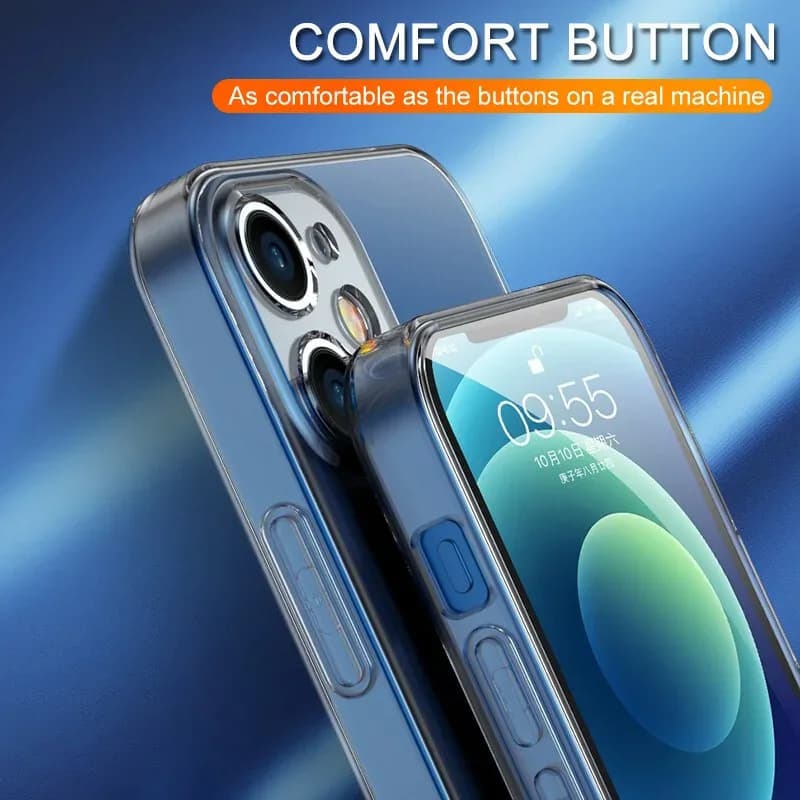 Coque de téléphone transparente ultra-fine pour iPhone 11 12 13 14 15 16 17 18 Pro X XR XS Max Mini 7 8Plus, coque arrière souple en silicone transparente – photo 4