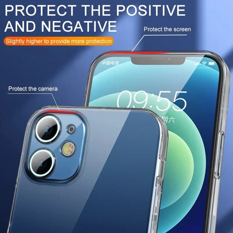 Coque de téléphone transparente ultra-fine pour iPhone 11 12 13 14 15 16 17 18 Pro X XR XS Max Mini 7 8Plus, coque arrière souple en silicone transparente – photo 2