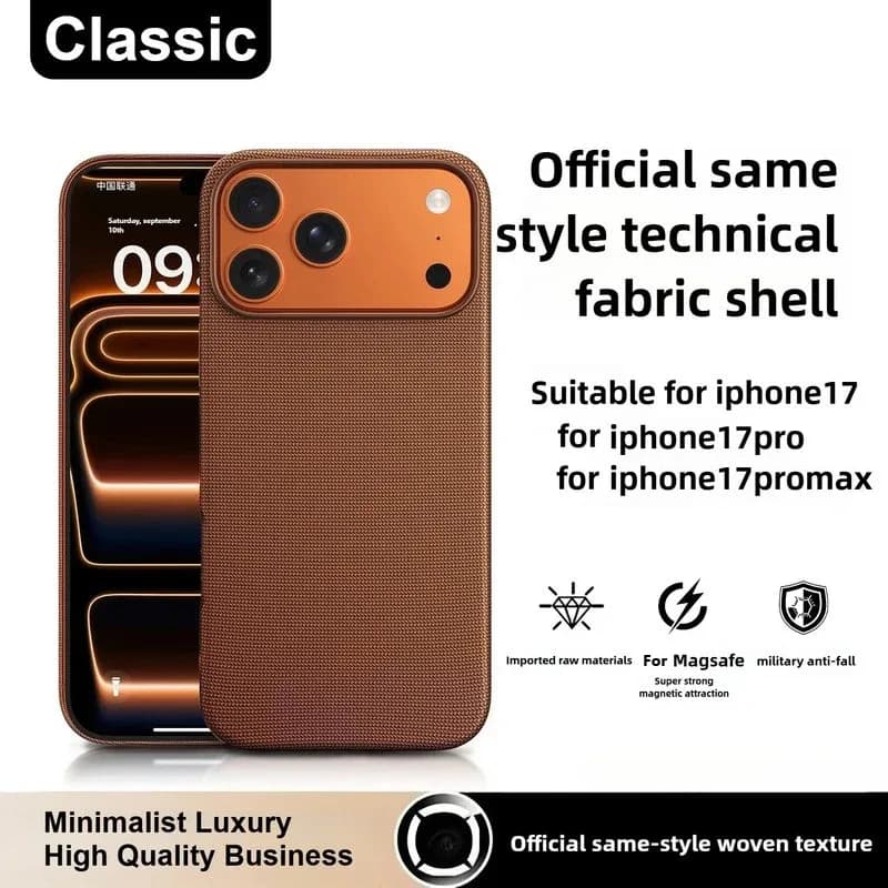 Étui tissé technique de haute qualité pour iPhone 18 17 16 15 14 13 12 11 Pro Max, compatible MagSafe, protection magnétique TechWoven – photo 2