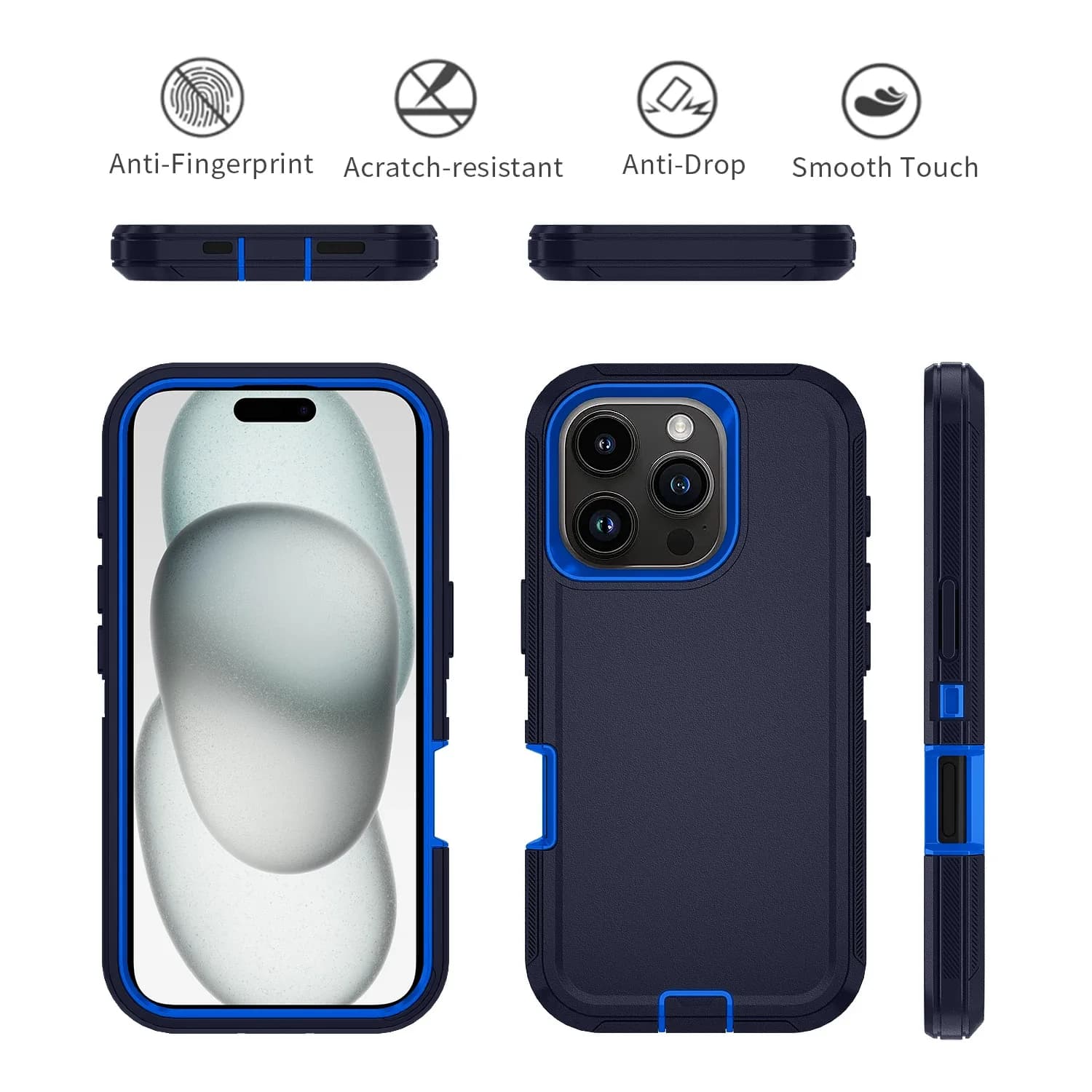 Coque blindée antichoc et Anti-poussière pour iphone 11 12 13 Pro Max 14 15 16 Plus, housse de protection robuste anti-rayures pour iphone 13mini – photo 4