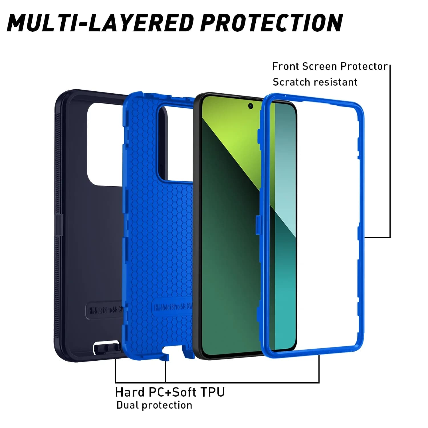 Coque blindée antichoc et Anti-poussière pour iphone 11 12 13 Pro Max 14 15 16 Plus, housse de protection robuste anti-rayures pour iphone 13mini – photo 2