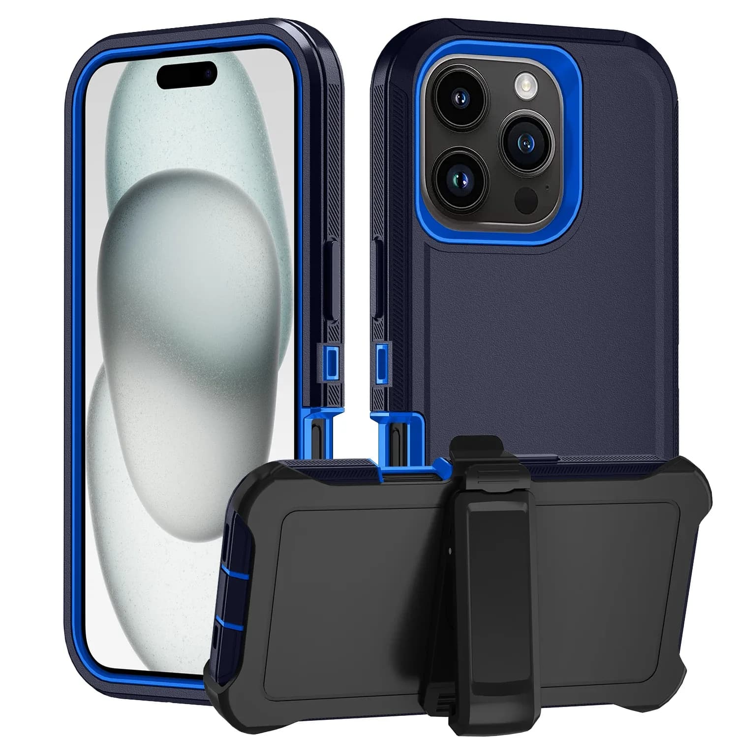 Coque blindée antichoc et Anti-poussière pour iphone 11 12 13 Pro Max 14 15 16 Plus, housse de protection robuste anti-rayures pour iphone 13mini – photo 3
