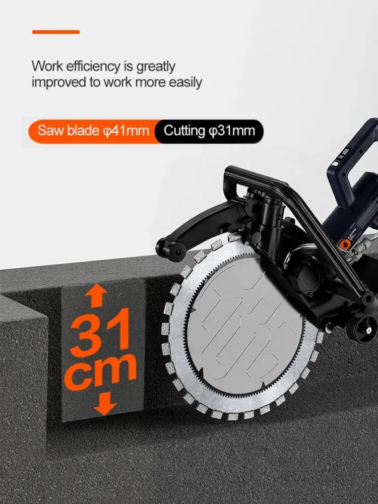 Scie à anneau électrique haute puissance, machine de découpe de mur en béton, machine de découpe de pierre multifonctionnelle, 4500W gisam scie circulaire outils de jardinage tronconneuse a batterie – photo 3