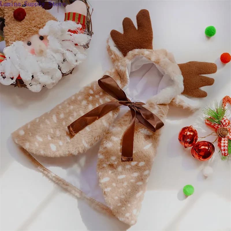 Costume de Noël pour animaux de compagnie, chien ou chat, cape de renne, costumes pour petits chiens, vêtements mignons pour chats – photo 3