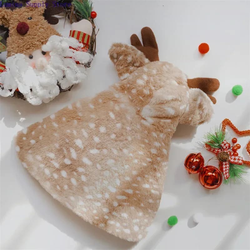 Costume de Noël pour animaux de compagnie, chien ou chat, cape de renne, costumes pour petits chiens, vêtements mignons pour chats – photo 4