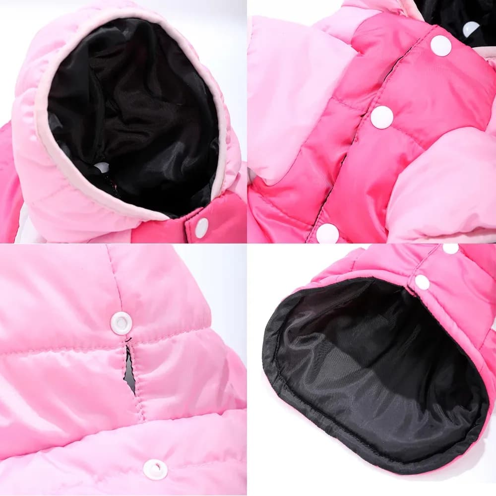 Sweat à capuche vêtements pour chiens de compagnie pour petits chiens moyens chats hiver coupe-vent chiot veste chaud polaire chat manteau Yorkshire bouledogue vêtements – photo 4