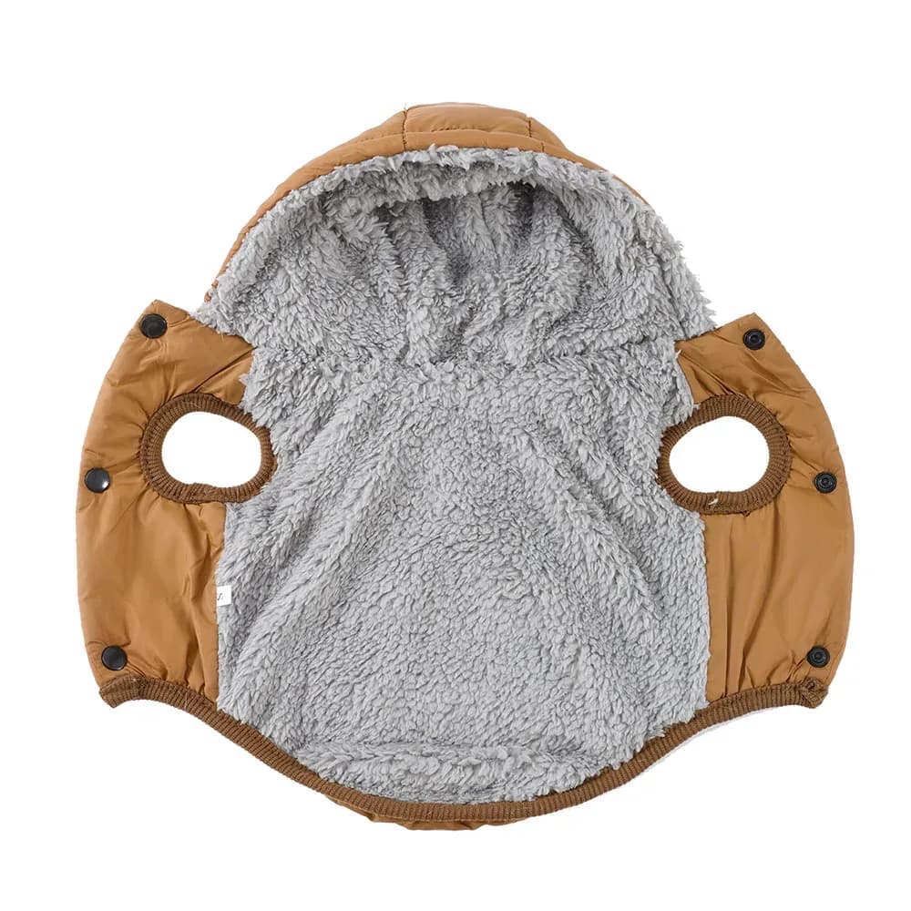 Veste épaisse à capuche pour chiot, pour petits et moyens chiens, chats, manteau d'hiver imperméable pour chien, vêtements en polaire douce, Chihuahua, carlin, tenues pour animaux de compagnie – photo 2