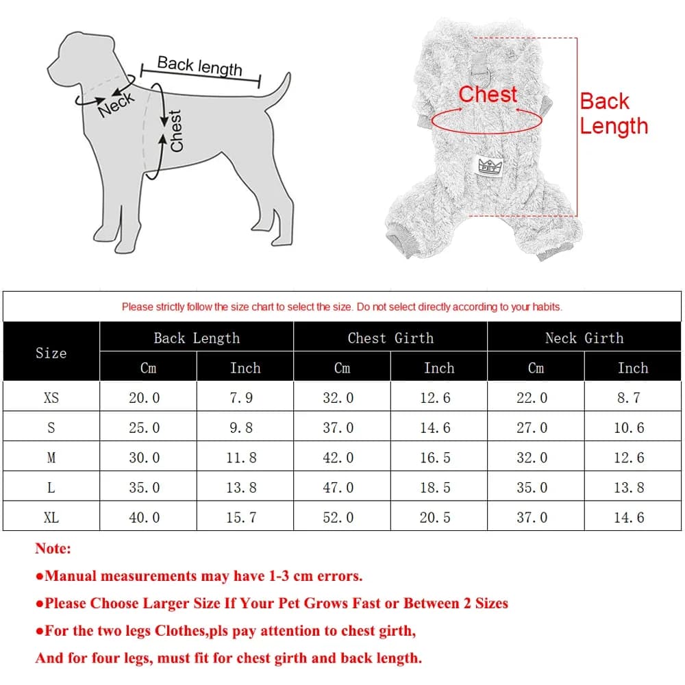 Vêtements doux pour chiens, combinaison chaude d'hiver pour chiots, avec anneau en D, pull en flanelle polaire pour animaux de compagnie, pour petits et moyens chiens, manteau carlin Yorkshire – photo 6