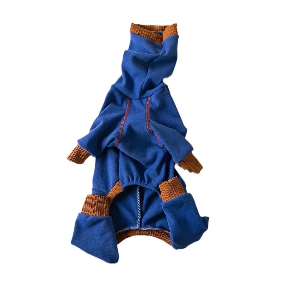 Vêtements chauds en peluche pour animaux de compagnie, col haut, quatre pattes, légèrement élastique, Little Lingti Huibit, base chaude – photo 5