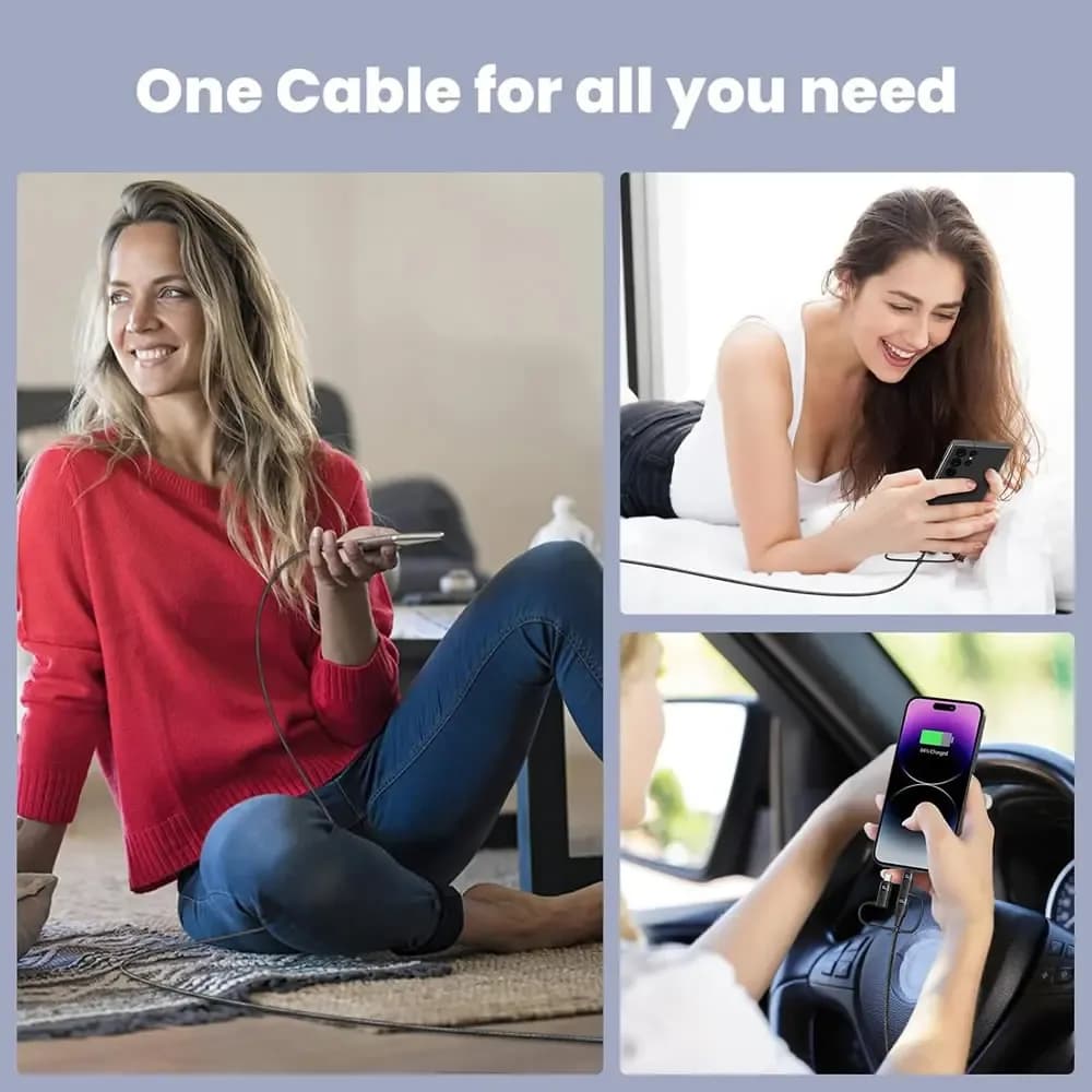 Câble de charge 5 en 1 PD 65 W, USB-C, nylon tressé – photo 6