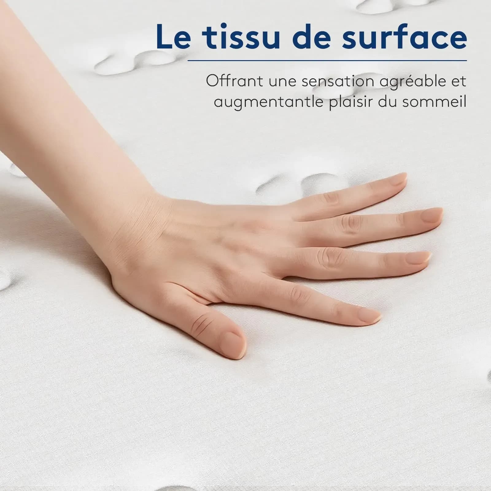 Matelas en mousse à mémoire de forme Dewinner, haute densité, fermeté moyenne, hypoallergénique, isolant thermique, 7 zones, réversible avec deux faces utilisables – photo 6