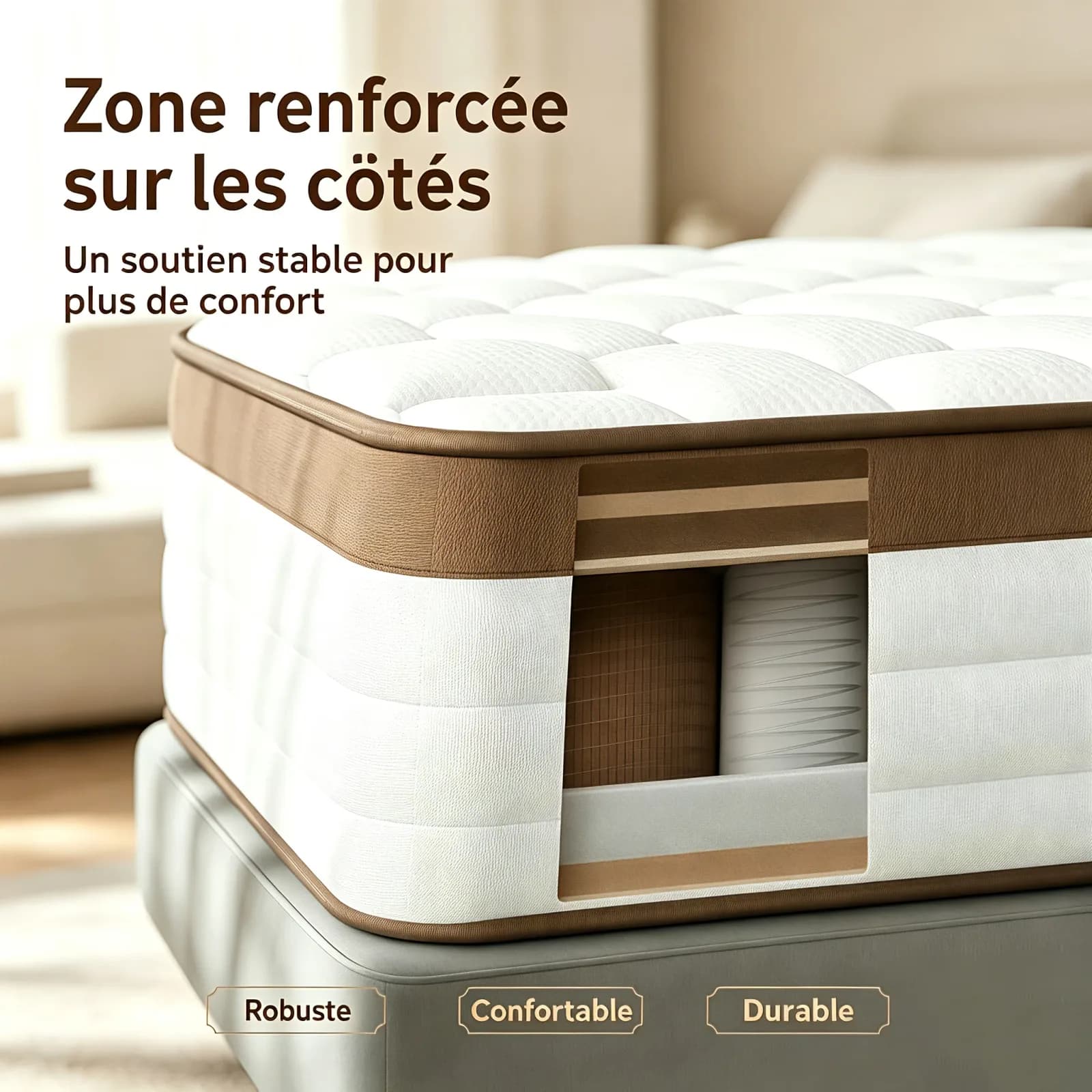 Expédition éclair depuis l'UE｜Matelas LUVANZA 25cm 7 Zones｜Elasticité ponctuelle orthopédique – adieu les maux de dos !｜Respirant, lavable, anti-acariens｜100 nuits d'essai｜Économisez maintenant ! – photo 5
