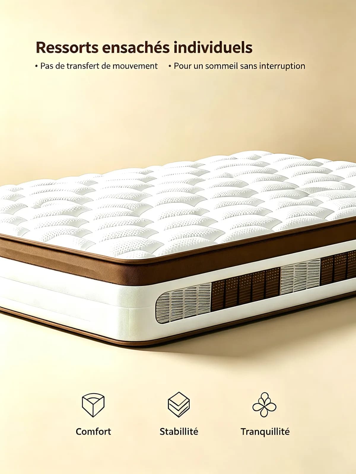 Expédition éclair depuis l'UE｜Matelas LUVANZA 25cm 7 Zones｜Elasticité ponctuelle orthopédique – adieu les maux de dos !｜Respirant, lavable, anti-acariens｜100 nuits d'essai｜Économisez maintenant ! – photo 4
