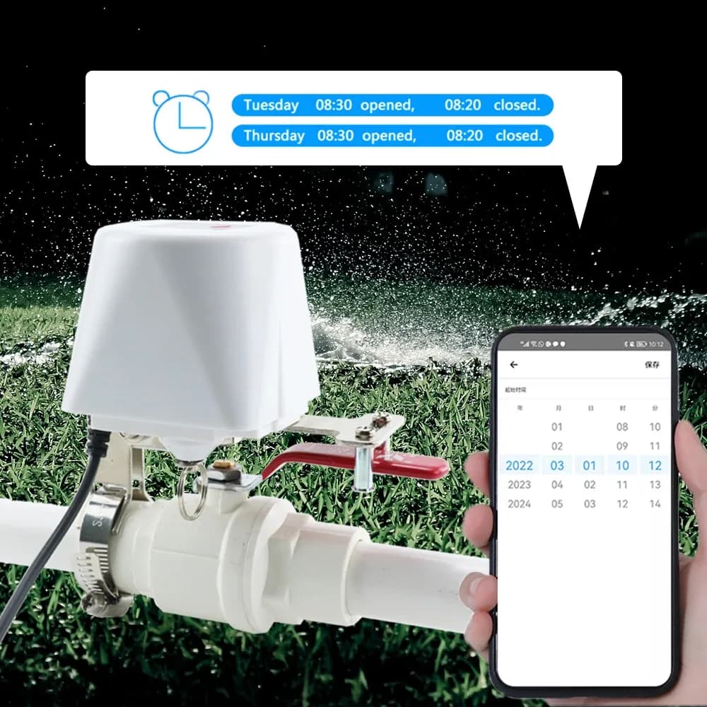 Tuya WiFi vanne d'eau Zigbee contrôleur d'arrêt de gaz prise en charge Alexa Google Assistant contrôle sans fil intelligent application Smart Life – photo 3