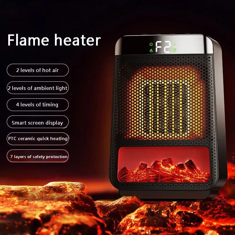 Chauffage électrique Portable de bureau, 1000W, ventilateur de chauffage PTC, souffleur d'air chaud pour la maison et le bureau, Mini radiateur – photo 6