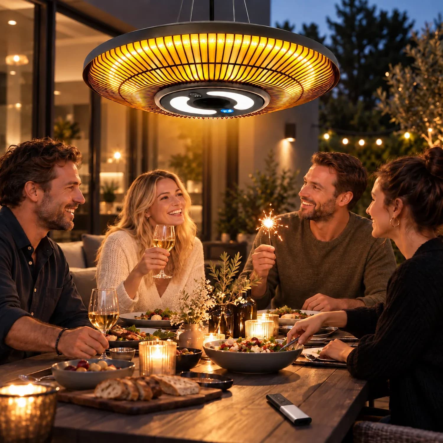 Radiateur électrique d’extérieur IP65 pour patio, radiateur infrarouge mural avec télécommande et commande tactile, chauffage instantané, durée de vie de 20 000 heures, radiateur étanche pour jardin, terrasse, utilisation intérieure et extérieure. – photo 8