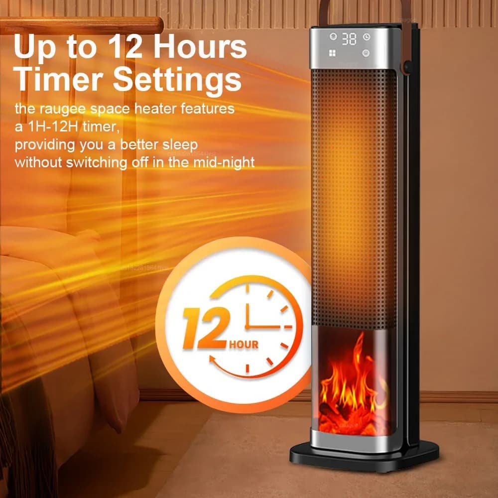 Radiateur électrique 2000W, ventilateur chauffant portable, radiateur à éléments chauffants PTC, radiateur électrique pour la maison, souffleur d'air chaud, chauffe-eau électrique avec télécommande. – photo 6