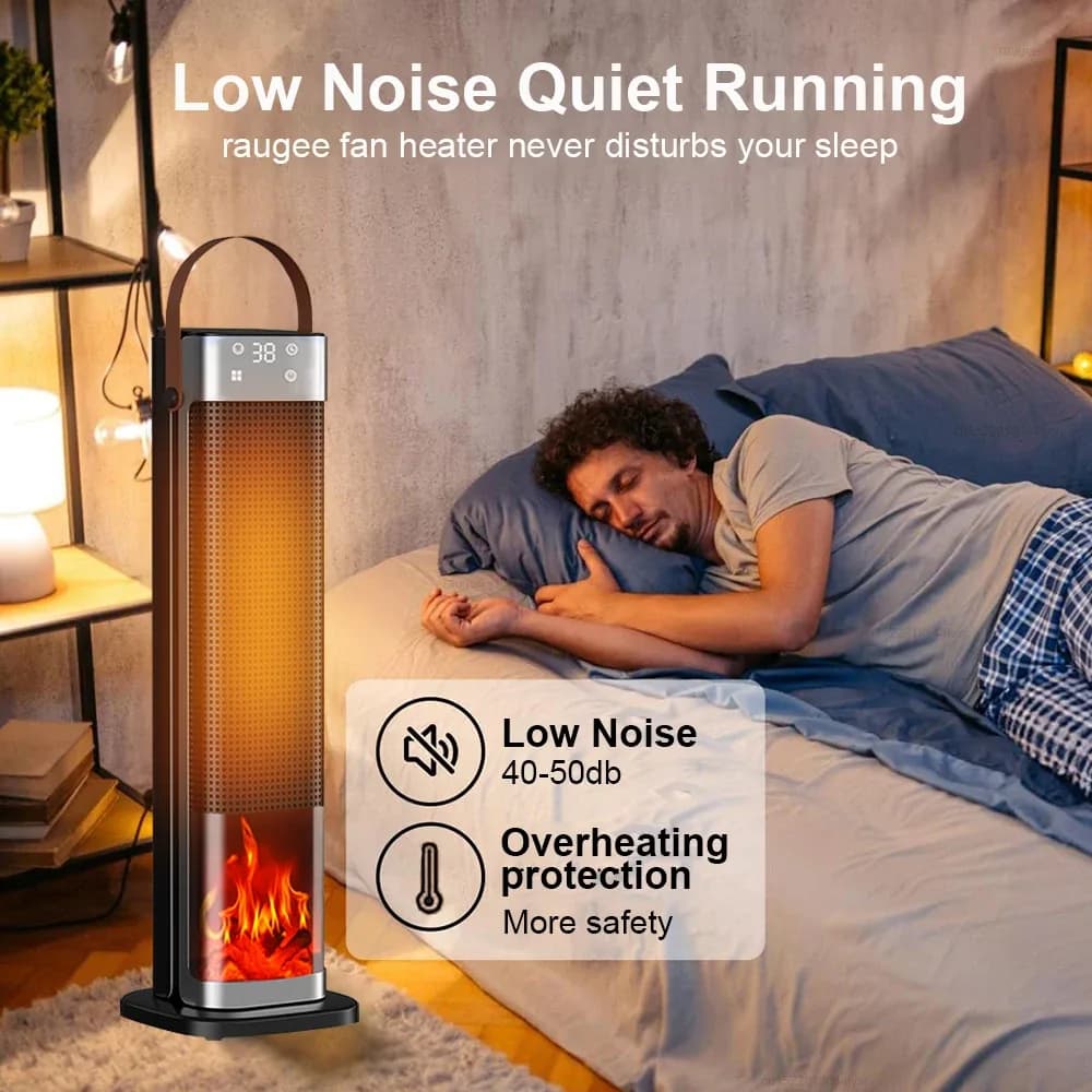 Radiateur électrique 2000W, ventilateur chauffant portable, radiateur à éléments chauffants PTC, radiateur électrique pour la maison, souffleur d'air chaud, chauffe-eau électrique avec télécommande. – photo 7
