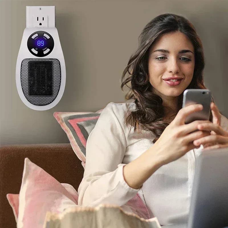 Chauffage électrique Portable mural 350W, avec télécommande, pratique, pour pièce, chauffage d'hiver, appareil ménager – photo 4