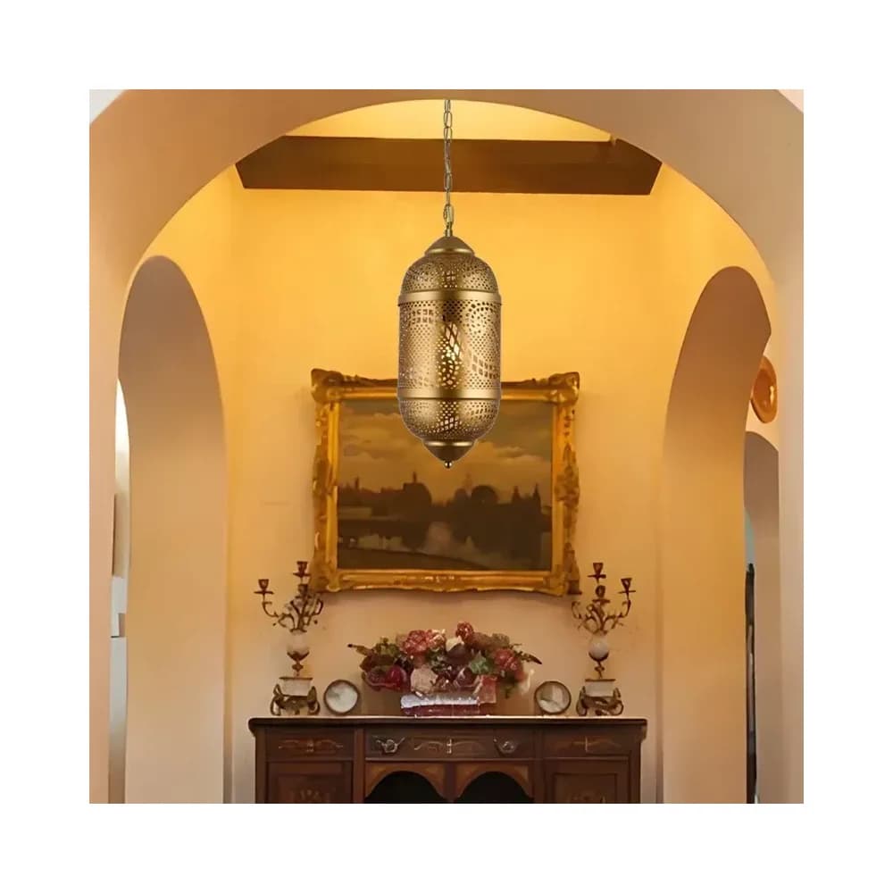 Lustre en fer minimaliste doré, style thaïlandais et arabe – photo 4